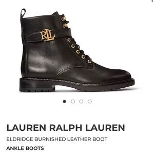 Lauren Ralph Lauren Eldridge Black Leather Boot